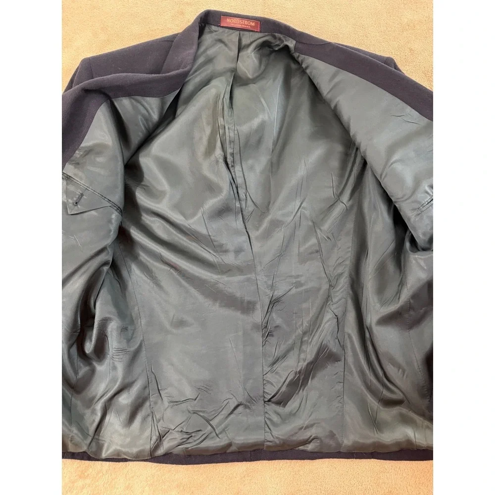 Nordstrom Loro Piana CamelHair Blazer Mens 48R Navy Blue Sport Coat USA Made EUC